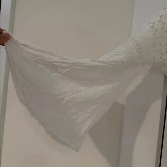 Vintage Havana White Boho Blouse with Crochet Details - Picture 6 of 6